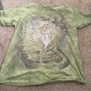 Vintage fairy green tie-dye tshirt